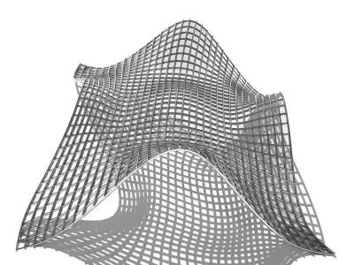 0002 - Shaded Parametric Pergola 3D model