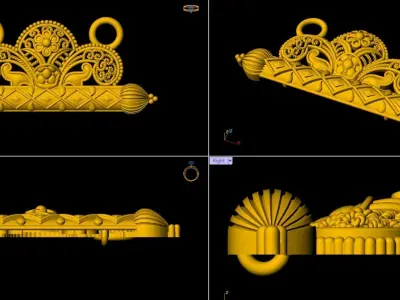 Designer Matt Pendant - 0102 3D print model