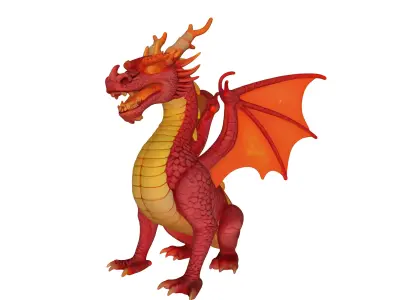 Dragon Low-poly 3D model 16
