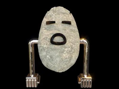 Modern Stone Sculpture 3D model