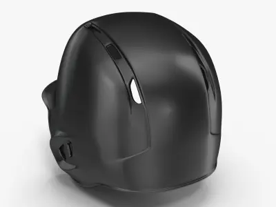 Baseball Helmet Black One Side Generic Low-poly 3D model