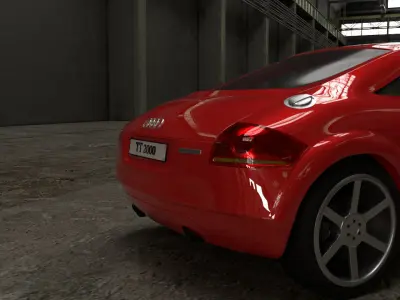 AUDI tt Low-poly 3D model
