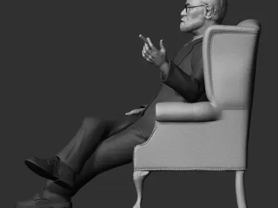 Sigmund Freud Full Body 3D print model