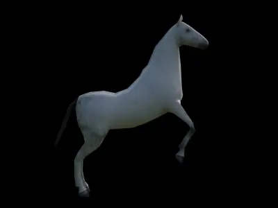 HORSE LOW POLY RIGGED AND ANIMATED 3D MODEL Low-poly 3D model