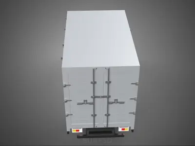 CARGO BOX TRUCK PICKUP FREIGHT CUBE VAN CAR COURIER PARCEL CARRY 3D model