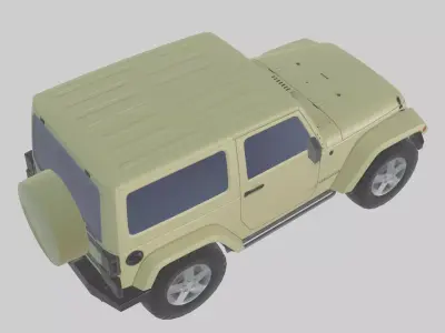 The Jeep Low-poly 3D model
