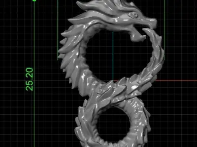 Dragon pendant 3D print model