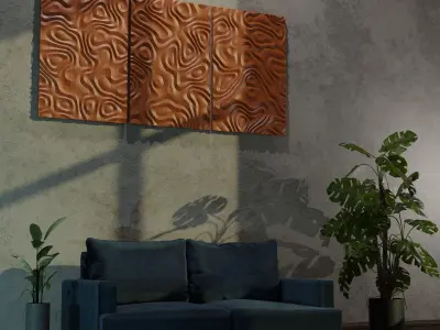 3D MODEL OF DECORATIVE WALL PANEL FOR CNC ROUTER OR 3D PRINTER 3D print model