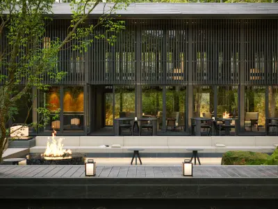 Aman Kyoto Inspired Luxury Interior Scene 3D model