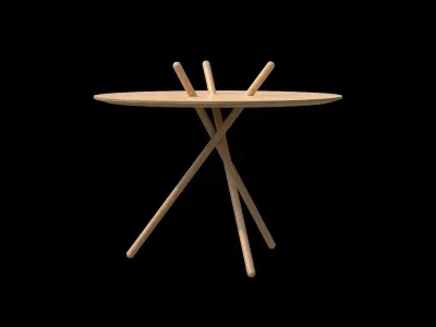 Micado Table-Oak standard lacquered Low-poly 3D model