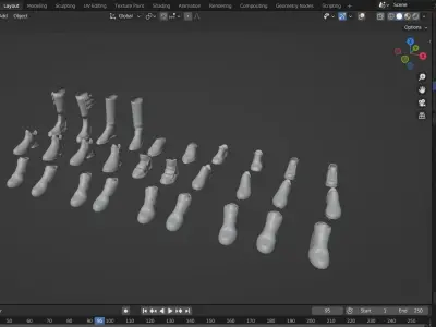 Shoes collection Pack Jordans Nike Grafton Brogue - 3D model  3D model