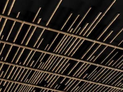 Ceiling bamboo cage random decor n1 3D model