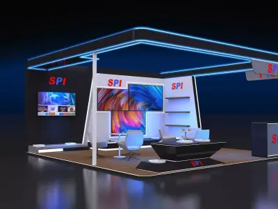 booth 6x6 open 3 side  3D model