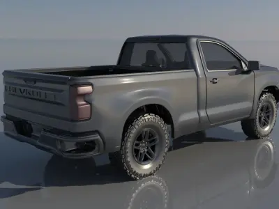Chevrolet Silverado 1500 Regular Cab 2022  3D print model