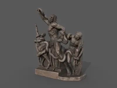 Laocoon and His Sons Low-poly 3D model