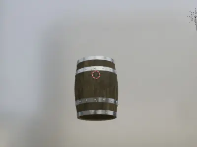 Antique Wooden Barrel Free low-poly 3D model