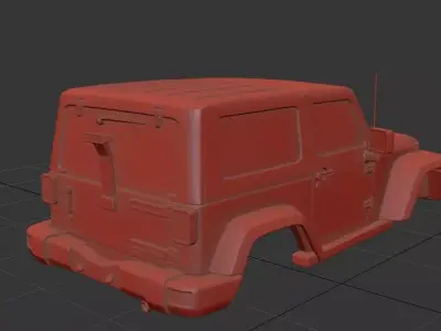 Jeep Wrangler Rubicon 2010 Body-READY TO PRINT Free 3D print model