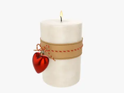 Candle Christmas DIY 02 3D model