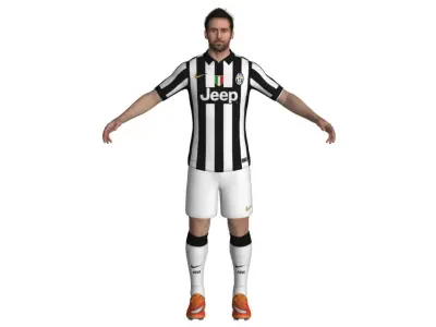 Football Player 07 Low-poly 3D model