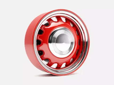 15x5 US Artillery 555 Wheel and Brake 3D print model