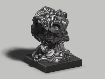 Modern Abstract robotic sculpture 3d print model 151 3D print model