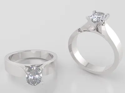 OVAL 0-75-CT Flat Profile Round Shank Width 3-40mm 3D print model