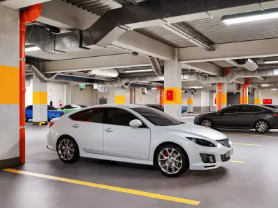 Archinteriors for UE vol 15 - parking lot scene 3D model