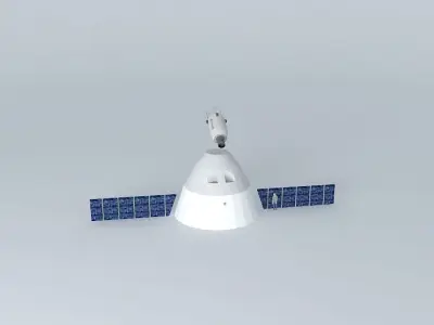 spacecraft with satellite Free 3D model