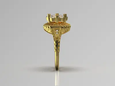 luxury diamond ring fr0016 3D print model