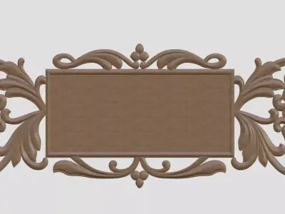 Wood Carved Frame 3D print model order