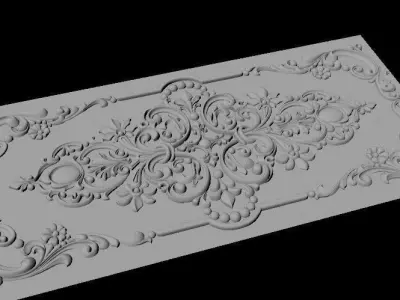 Central decor ornament for furniture 3D model 959