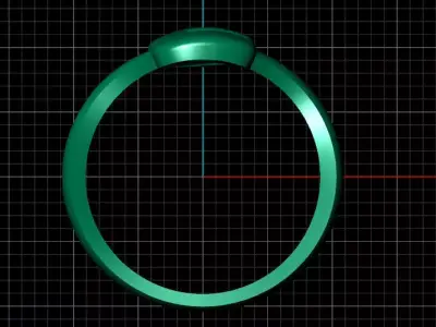 E alphabet baypass ring 3D print model
