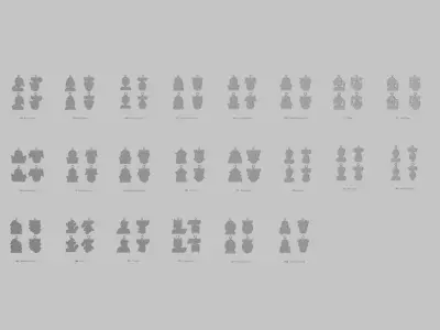 Character Icon Pendants MEGAPACK Collection 3D print model