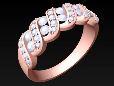 Diamond Ring - Womens Rings - N192400 3D print model