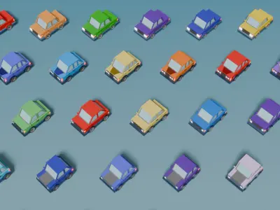 Stylized vehicle by Asterman Low Poly Low-poly 3D model