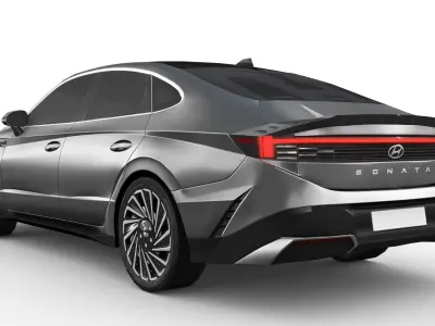 Hyundai Sonata 2024 Low-poly 3D model