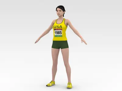 Athletic Runner 3D model