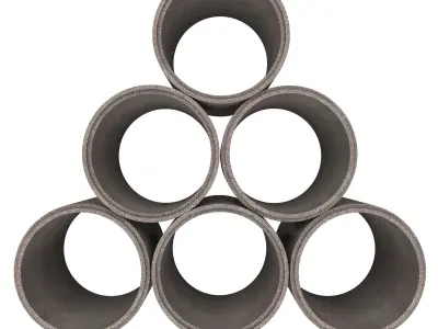 Concrete Pipe Low-poly 3D model