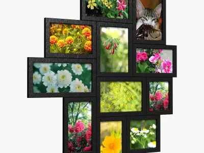 Photo Frames Collage Low-poly 3D model