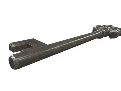 Skeleton ornamental key 5 3D model