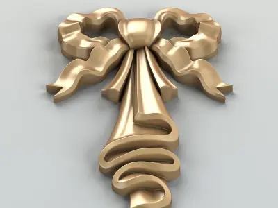 Carved decor central 016 3D model