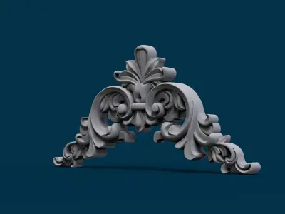 Wood carving decoration 3D model