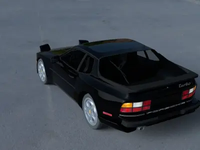 Porsche 944 Turbo with interior HDRI 3D model