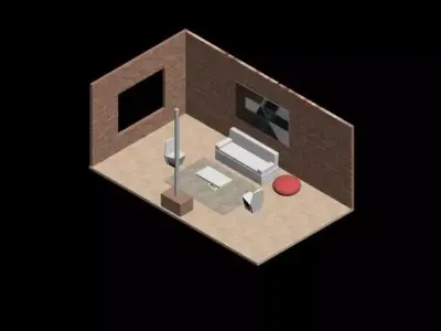 Room house Free 3D model
