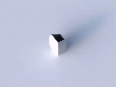 Vase bent rectangle with horizontal inverted layers 3D print model