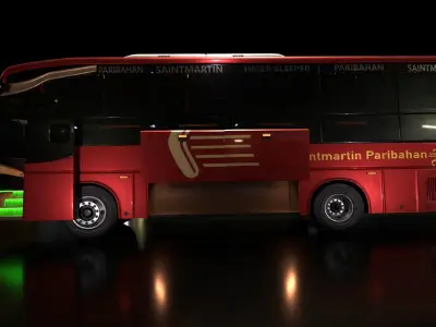 Higer Sleeper Bus 3D model