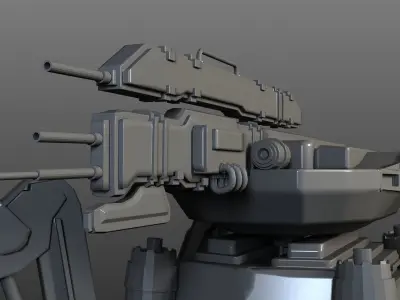 Spider-Tank sci - fi robot Free low-poly 3D model