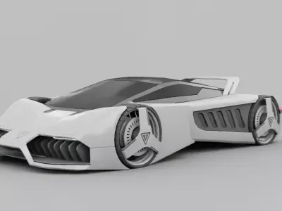 sci-fi sport car  3D model