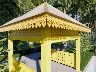 Pendopo of the Sambas Sultanate Palace 3D model