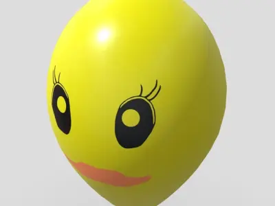 Balloon 2 duck face Low-poly 3D model